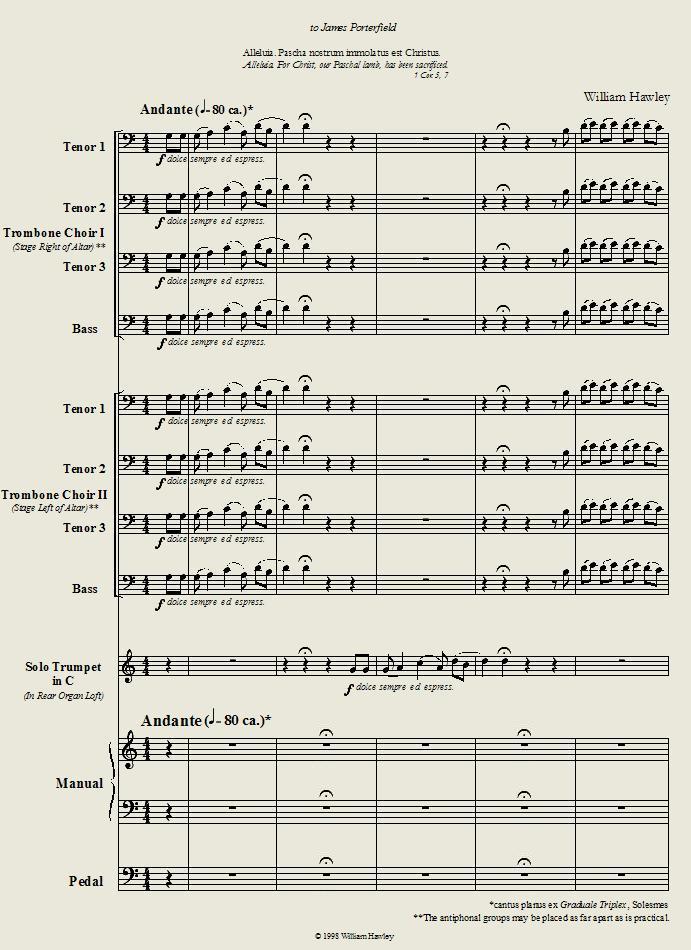 Alleluia Pascha Nostrum first page