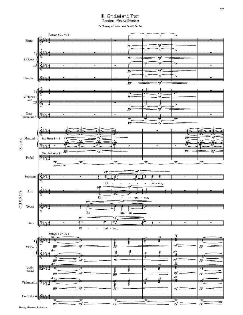 Hawley, Requiem, III. Gradual and Tract first page